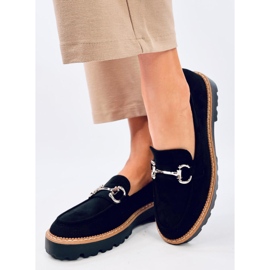 Clays Schwarze Damenmokassins 1