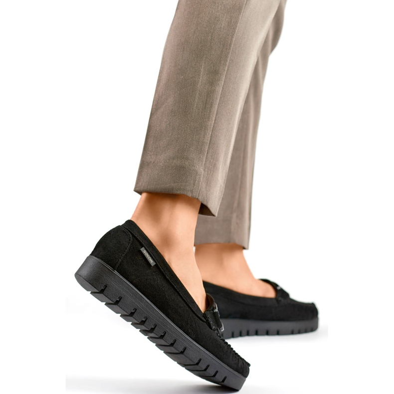 Schwarze Damen-Loafer mit bequemer Sohle 2