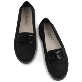 Schwarze Damen-Loafer mit bequemer Sohle 1