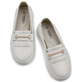 Damenschuhe aus weißem Leder 1