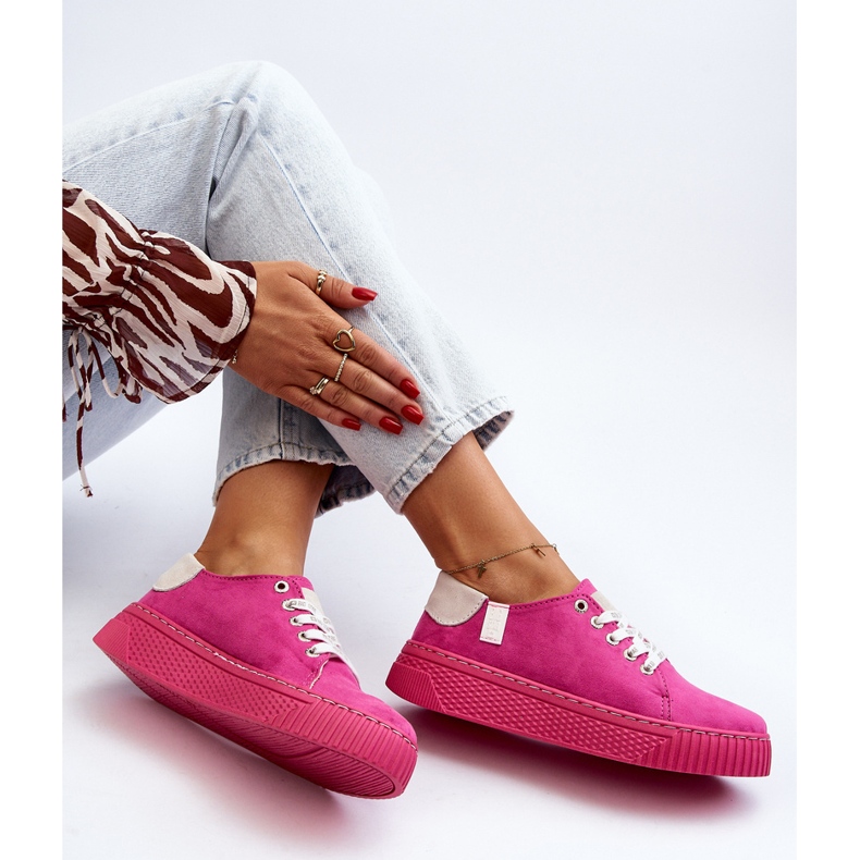 Damen-Sneaker Memory Foam System Big Star NN276004 Fuchsia rosa 1