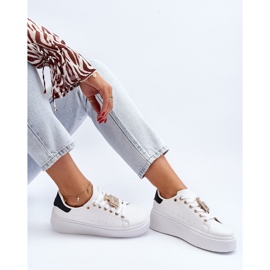 Weiße Damen-Sneaker mit Dekoration Celedria 1