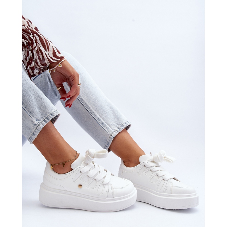 Plateau-Sneaker für Damen, Weiß Asylia 1