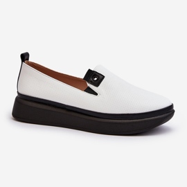 Vinceza Damen-Espadrilles aus Leder auf der Plattform White Tigera weiß 1