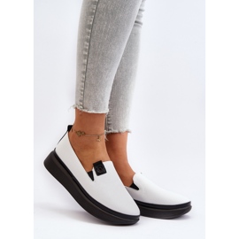 Vinceza Damen-Espadrilles aus Leder auf der Plattform White Tigera weiß 2