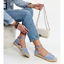 Blaue Espadrilles mit Aydan-Dekoration 1