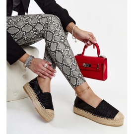Schwarze Danica-Plateau-Espadrilles 1
