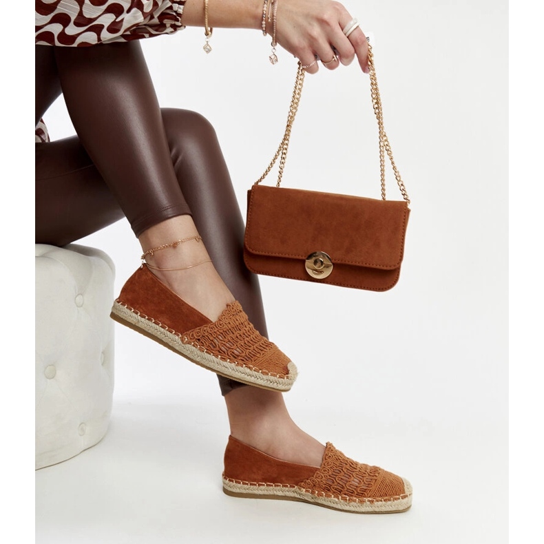 Braune durchbrochene Espadrilles von Gordana 1