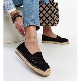 Schwarze durchbrochene Espadrilles von Gordana 1