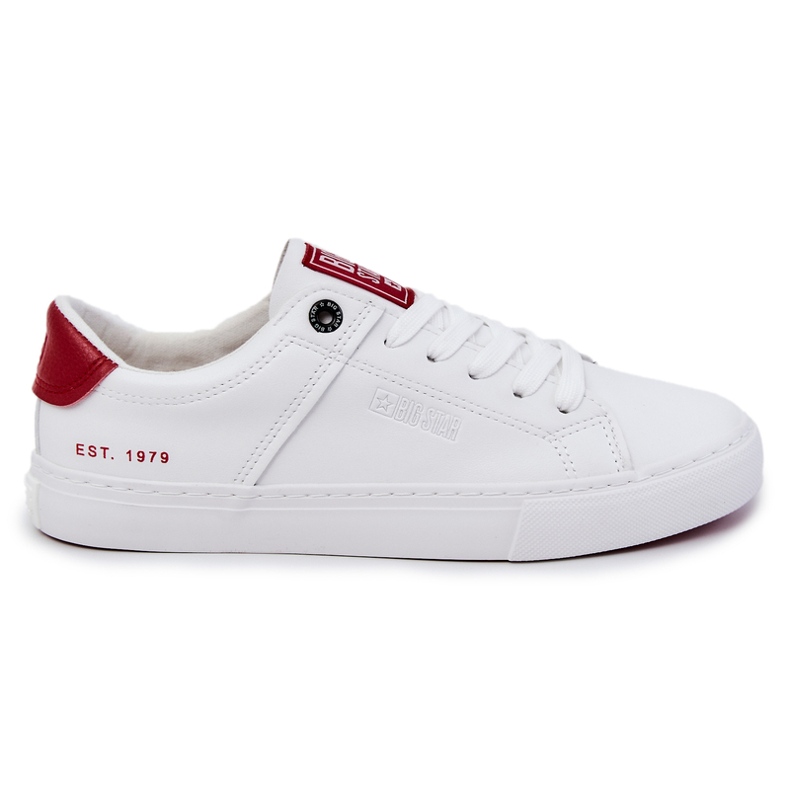 Leder Herren Sneakers Big Star JJ174106 Weiß-Rot 1
