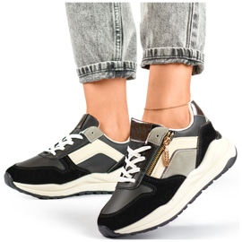 Lässige Sportschuhe für Damen, schwarze Turnschuhe 2