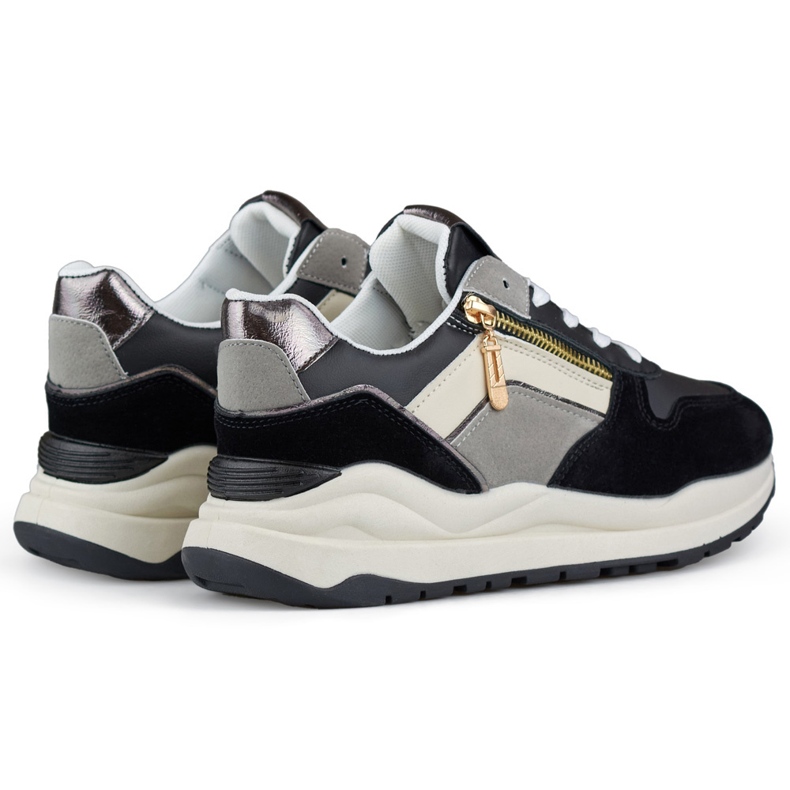 Lässige Sportschuhe für Damen, schwarze Turnschuhe 1