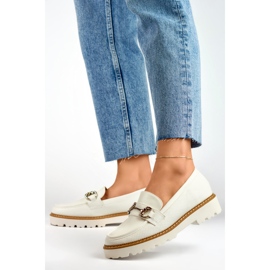 Weiße Plateauschuhe für Damen 2