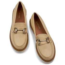 Beige Damen-Plateauschuhe 2