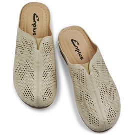 Gesundheits-Flip-Flops für Damen mit geschlossenen Zehen beige 1
