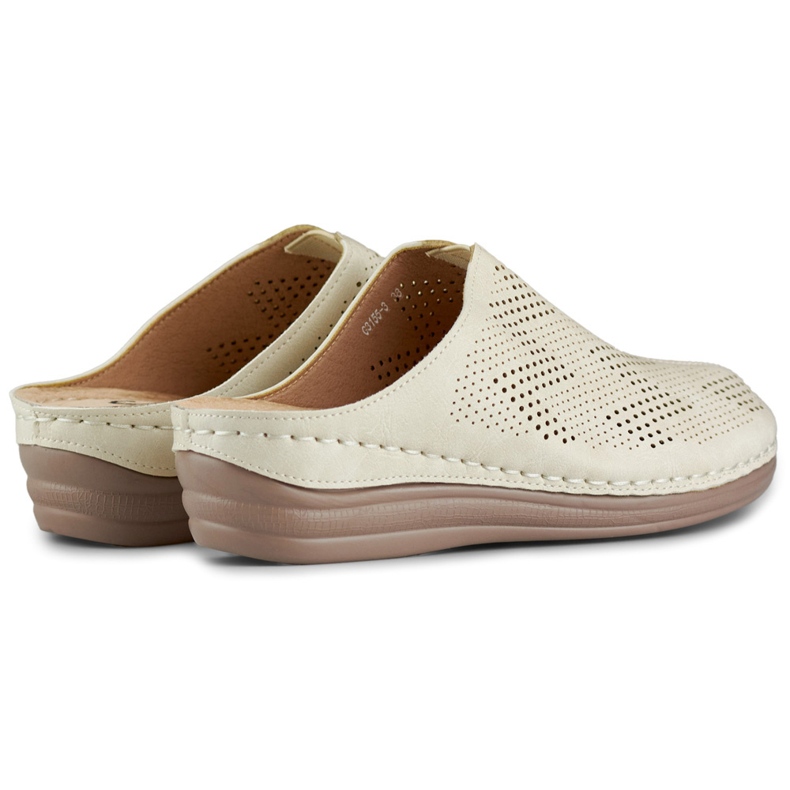 Gesundheits-Flip-Flops für Damen mit geschlossenen Zehen beige 2