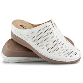 Weiße Gesundheits-Flip-Flops für Damen mit geschlossenen Zehen 3