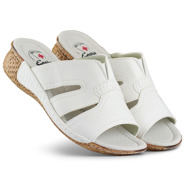 Bequeme weiße Gesundheits-Flip-Flops für Damen 2
