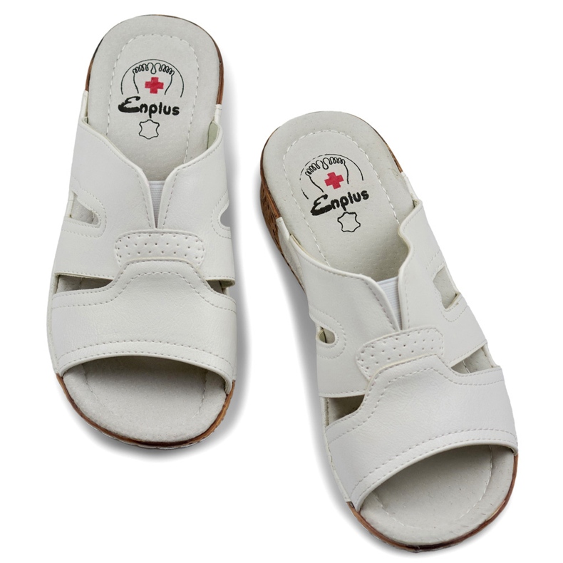 Bequeme weiße Gesundheits-Flip-Flops für Damen 1