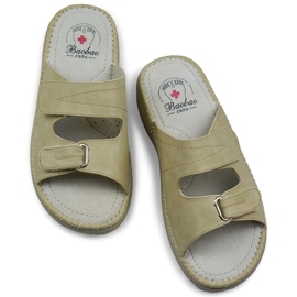 Damen-Flip-Flops mit Klettverschluss, bequeme Flip-Flops mit Klettverschluss beige 1