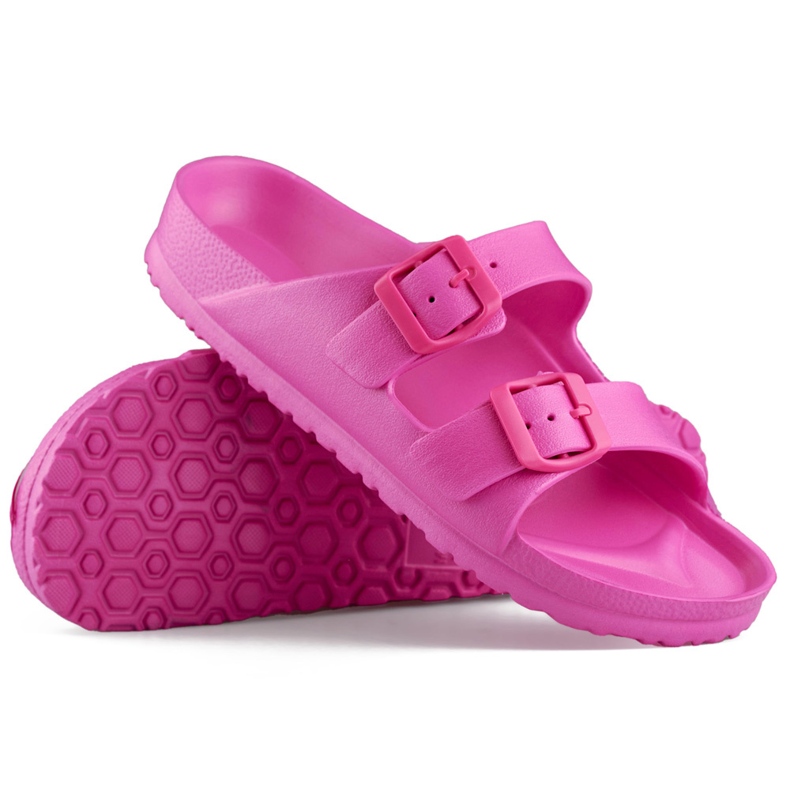 Rosa Flip-Flops mit zwei Schnallen 1