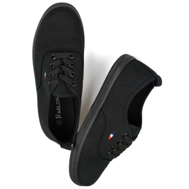 Schwarze Sneaker mit schwarzer Sohle, Damen-Sneaker 1