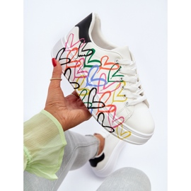 Damen-Sneaker mit Herzen in Weiß Claral 2