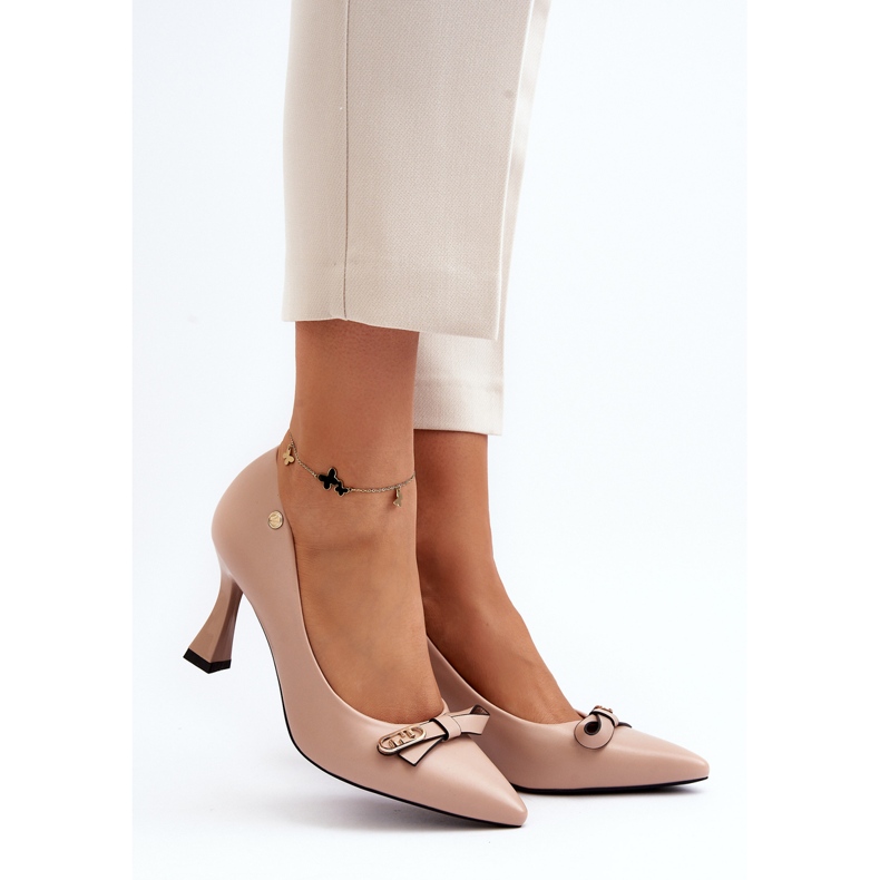 Vinceza Beigefarbene Kismetti-Öko-Lederstiefel 2