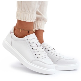 Vinceza Damen Sneakers Naturleder Weiß Dimpna 7