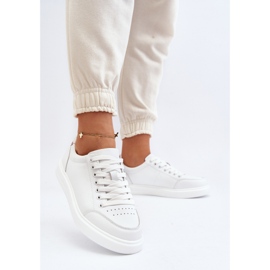Vinceza Damen Sneakers Naturleder Weiß Dimpna 3
