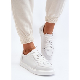 Vinceza Damen Sneakers Naturleder Weiß Dimpna 4
