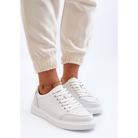 Vinceza Damen Sneakers Naturleder Weiß Dimpna 6