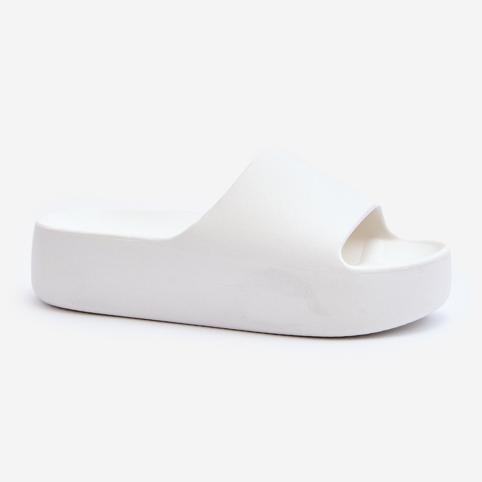 Damen-Flip-Flops mit dicker Sohle, weißes Oreithano 1