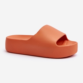 Damen-Flip-Flops mit dicker Sohle, Orange Oreithano 1
