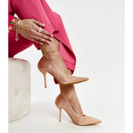 Hellrosa Pumps mit hohen Absätzen von Liena 1