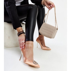 Hellrosa High Heels mit Elife-Zirkonen 1