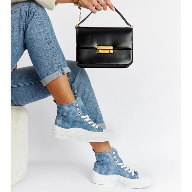 Blaue Vicente-Plateau-Sneaker 1