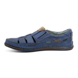 Polbut Durchbrochene Herrenschuhe 06 für den Sommer – Marineblau und Braun 1