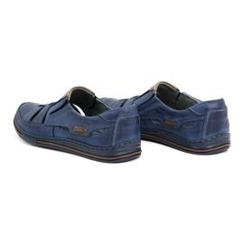 Polbut Durchbrochene Herrenschuhe 06 für den Sommer – Marineblau und Braun 5