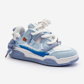 Damen-Sneaker mit dicker Schnürung, Blau Miatora 1