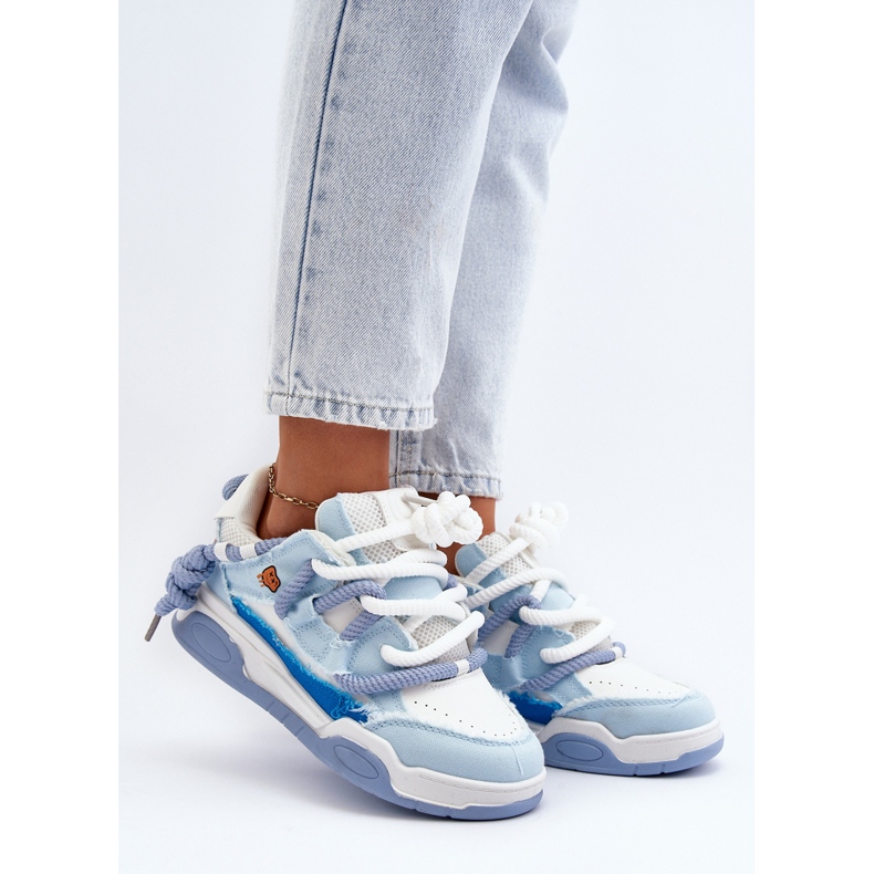 Damen-Sneaker mit dicker Schnürung, Blau Miatora 2