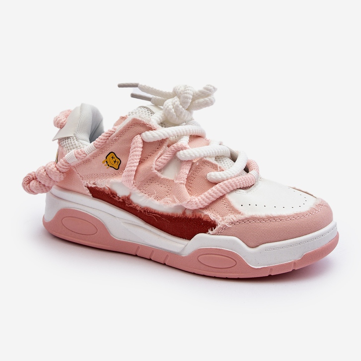 Damen-Sneaker mit dicker Schnürung in Rosa von Miatora 2