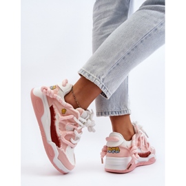 Damen-Sneaker mit dicker Schnürung in Rosa von Miatora 8