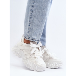 Damen-Sneaker mit dicker Sohle, Weiß Ellerai 2