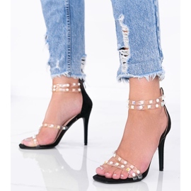 Schwarze Sandalen auf hohem Absatz von Mao 1