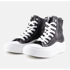 Schwarze Frederick-Plateau-Sneaker 1