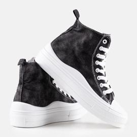 Schwarze Frederick-Plateau-Sneaker 2