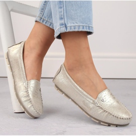 Filippo DP2037/24 GO Damen-Slip-On-Mokassins aus Leder beige 1