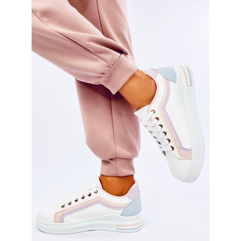 Ateer Pinke Damen-Sneaker weiß 2