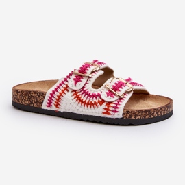 Damen-Flip-Flops mit Korksohle, Weiß Fannea 1